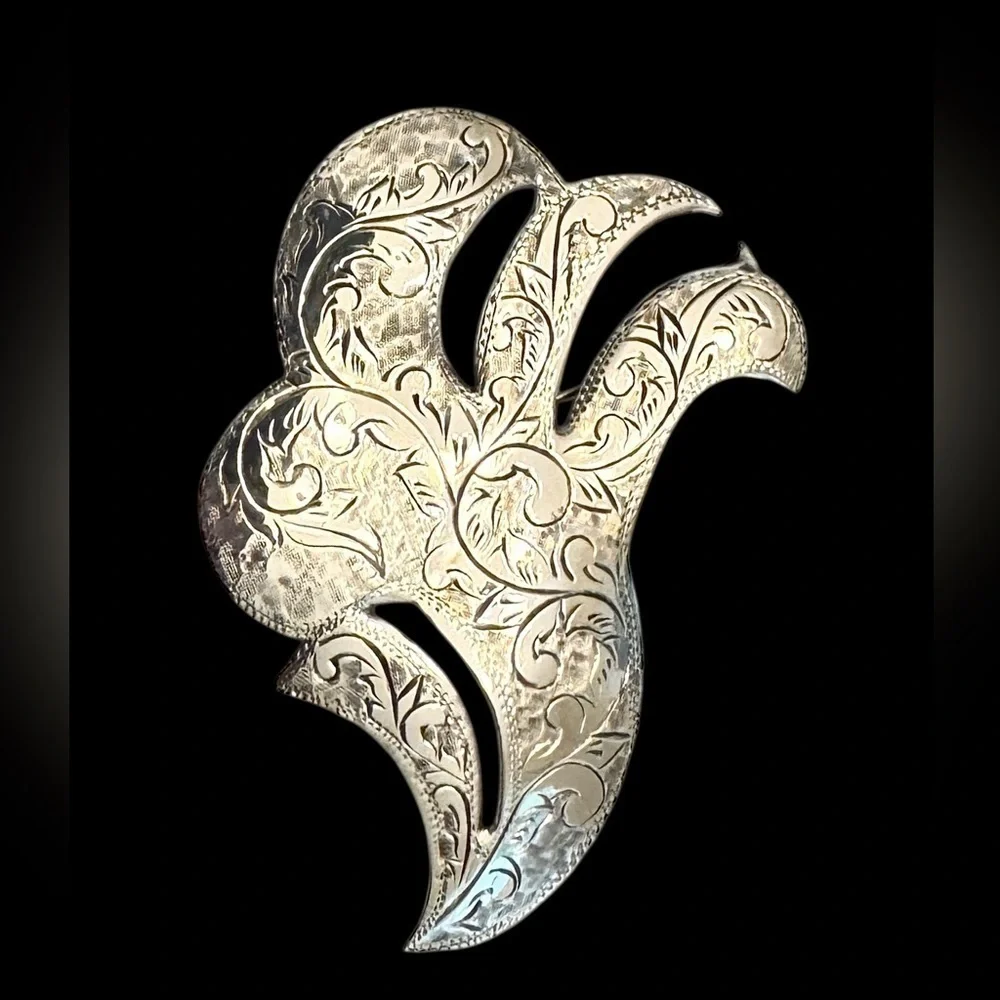 Rare Siam Sterling Silver Slide Pendant & Brooch Pin